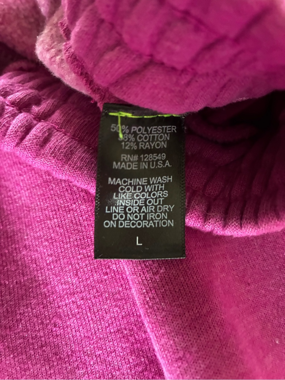 Unisex Aviator Nation Magenta Wide Leg Sweatpants Size Large - Picture 7 of 10